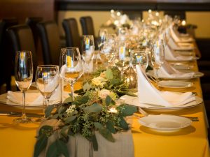 osteria wedding table setting